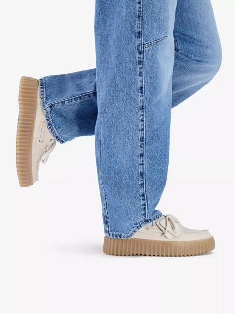 Bootschoenen Met Platformzool Uit Leder Clarks Beige women 26186302 ander zicht 1